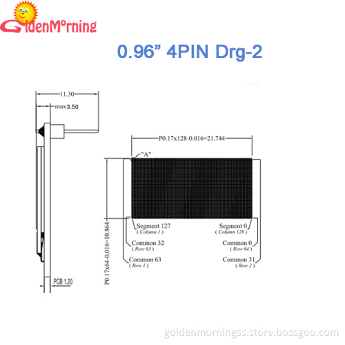 0.96" OLED Display moudle I2C IIC interface with Driver IC SSD1306